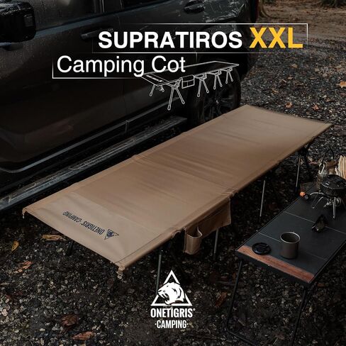 onetigris supratiros extrage camping Cot ، stair قابلة للتعديل قابلة للتعديل مع أرجل ممتدة للتخييم ورحلات السيارات والشاحن in Saudi Arabia
