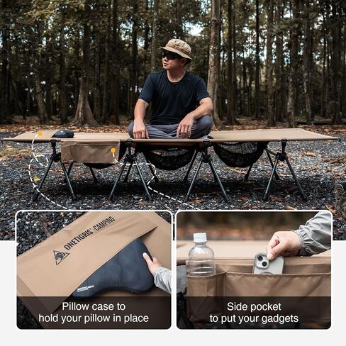 onetigris supratiros extrage camping Cot ، stair قابلة للتعديل قابلة للتعديل مع أرجل ممتدة للتخييم ورحلات السيارات والشاحن in Saudi Arabia