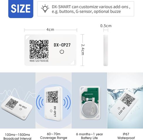 Bluetooth اللاسلكي Beacon Da14531 Ble 5.1 تتبع الشحن الداخلي وتحديد المواقع بليه منخفض الطاقة بلوتوث 5.1 Ble Beacon يدعم Ibeacon Eddystone Dx-Cp27 in Kuwait