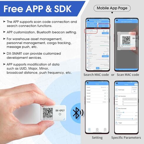 Bluetooth اللاسلكي Beacon Da14531 Ble 5.1 تتبع الشحن الداخلي وتحديد المواقع بليه منخفض الطاقة بلوتوث 5.1 Ble Beacon يدعم Ibeacon Eddystone Dx-Cp27 in Kuwait