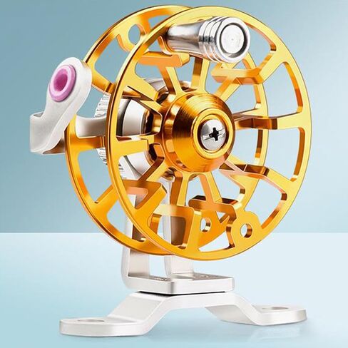Tackle Wheel, Fly Fishing Reels, Fly Rod and Reels Combo, Baitrunner Spin-ning Reel, Lightweight Trout Reel, for Trout Pike Ice Fishing Tackle (Aluminum Alloy) in Saudi Arabia
