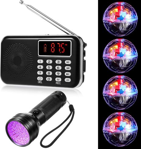 تتضمن مجموعة معدات الصيد الأشباح 6 PCS 1 راديو FM ، 4 كرات Cat Light (تشمل البطارية) ، 1 مصباح يدوي للأشعة فوق البنفسجية للبحث الخارق in Saudi Arabia