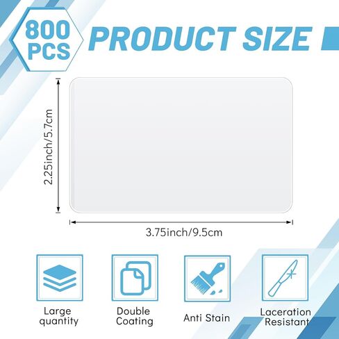 800 Pack 5mil 2.25“x3.75" Thermal Laminating Pouches Badge Laminate Pouches Clear Laminated Luggage Tags Printable Laminated Paper Sheet for Business Permits Cards in Saudi Arabia