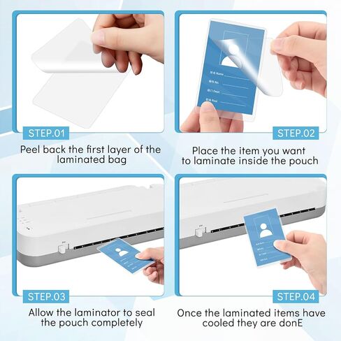 800 Pack 5mil 2.25“x3.75" Thermal Laminating Pouches Badge Laminate Pouches Clear Laminated Luggage Tags Printable Laminated Paper Sheet for Business Permits Cards in Saudi Arabia