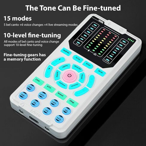 مغير صوت محمول ، Mini Live Broadcast Voice مع 15 مؤثرًا صوتيًا ، تغيير صوت لوحة الصوت المحمولة للهاتف المحمول ، الكمبيوتر الشخصي ، أجهزة الكمبيوتر المحمولة in Saudi Arabia