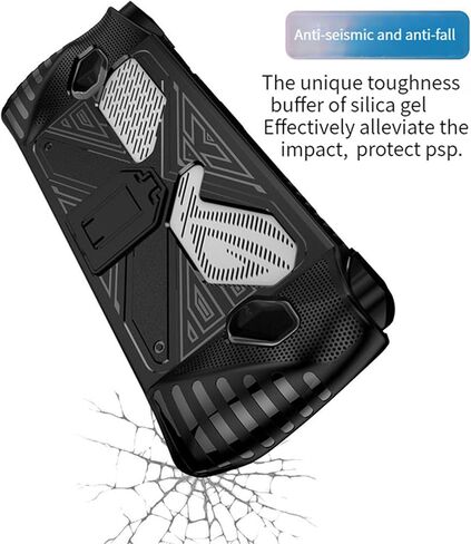 NUHFUFA Protective Case with Bracket Compatible with Rog Ally 7-inch Handheld 2023, Ergonomic Arc Design TPU Grip Cover Anti-collision(Black) in Saudi Arabia