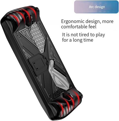 NUHFUFA Protective Case with Bracket Compatible with Rog Ally 7-inch Handheld 2023, Ergonomic Arc Design TPU Grip Cover Anti-collision(Black) in Saudi Arabia