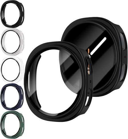 5 Pack Case for Galaxy Watch 8 Screen Protector 40mm 44mm,Hard PC Case+Built in Tempered Glass,Full Protection Cover Protective Bumper for Samsung Galaxy Watch 8 40 44 mm Women Men in Kuwait