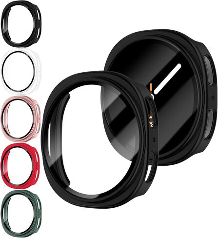 5 Pack Case for Galaxy Watch 8 Screen Protector 40mm 44mm,Hard PC Case+Built in Tempered Glass,Full Protection Cover Protective Bumper for Samsung Galaxy Watch 8 40 44 mm Women Men in Kuwait