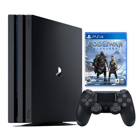 PlayStation 4 Pro 1TB Console with Aftermarket Black Wireless DS Controller with God of War: Ragnarok PS4 Game Disc - PS4 Gaming System (Renewed) in Saudi Arabia
