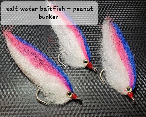 Peanut Bunker Fishing Fly Selection- Peanut Bunker, Striped Bass Fly, Striper Fly, Bunker Fly in Saudi Arabia