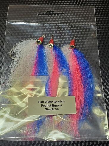Peanut Bunker Fishing Fly Selection- Peanut Bunker, Striped Bass Fly, Striper Fly, Bunker Fly in Saudi Arabia