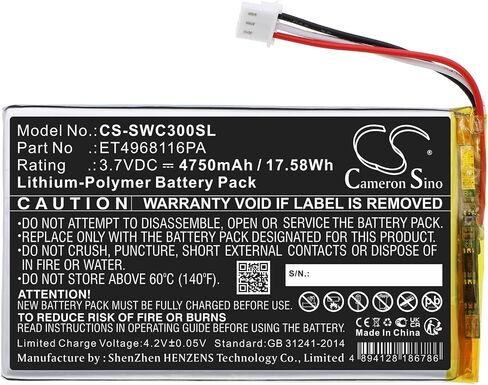 Cameron Sino Battery for Swing Caddie SC300, SC300 Portable Golf Launch Mon PN:Swing Caddie ET4968116PA 4750mAh / 17.58Wh in Saudi Arabia