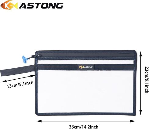2 Layer Water-resistant Fishing Bait PVC Clear Storage Bag BaitShield Tackle Bag Storage for Bait Tackle Lures Soft Plastics and Fishing Gear Large Capacity 2 Size (1Pc Medium+1Pc Large) in Saudi Arabia