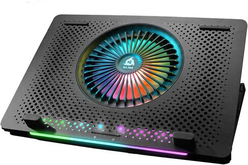 KLIM Orb + Laptop RGB Cooler - 11 to 15.6 Inch + Laptop Gaming Cooling + USB Fan with Metal Grille + Stable + Mac and PS4 Compatible in Saudi Arabia