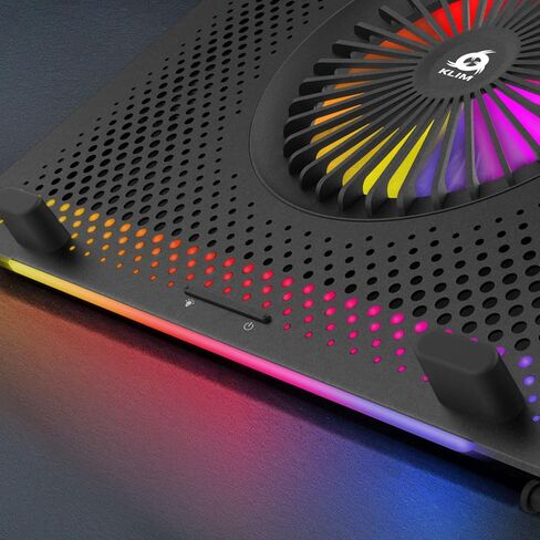 KLIM Orb + Laptop RGB Cooler - 11 to 15.6 Inch + Laptop Gaming Cooling + USB Fan with Metal Grille + Stable + Mac and PS4 Compatible in Saudi Arabia