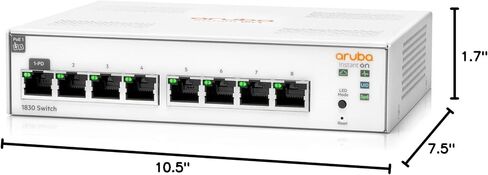 Aruba Instant في 1830 8-Port GB Smart Switch | بلا مروحة | الحبل الأمريكي (JL810A#ABA) in Saudi Arabia