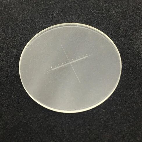 Microscope Kit DIV 0.1 mm Microscope Eyepiece Micrometer Cross Reticle Calibration X=10 mm Ruler Scale Measurement Ocular Micrometer Microscope Eyepiece Micrometer Microscope Lens Adapters(Diameter 26 in Kuwait
