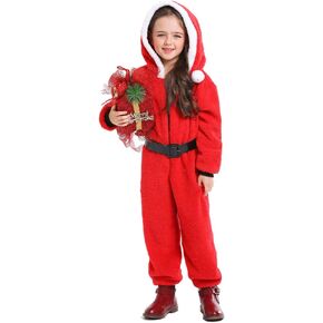 yolsun Kids Onesie Santa Costume, Cute Christmas Costume Cosplay for Boys&Girls