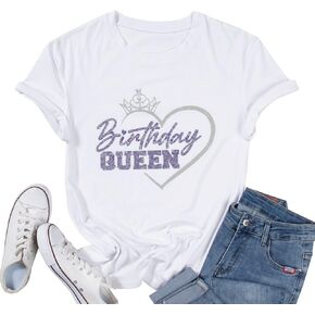 Birthday Shirts for Women My Day My Way My Birthday T Shirt Funny Letter Printed Shirt Birthday Party Tee Top