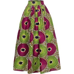 SHENBOLEN Women African Traditional Costume Ankara Print Skirt Dashiki Long Skirts