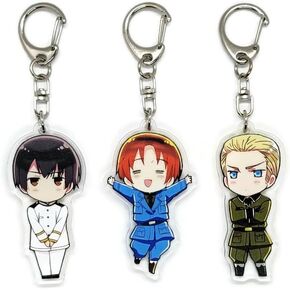 EBTY DREAMS Inc. - Set of 3 Hetalia Axis Powers Acrylic Keychain North Italy, Germany, Japan v1