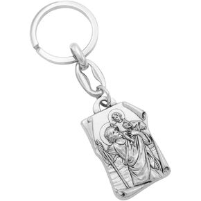 Rosemarie Collections St Christopher Religious Keychain Patron Saint of Travelers and Drivers