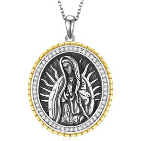 St Michael/St Gerard/St Dymphna/Virgen de Guadalupe Necklace Sterling Silver Religious Necklace Religious Jewelry for Women Men
