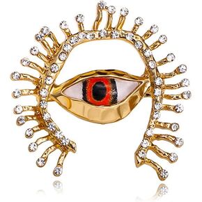 Evil Eye Brooch Fashion Unique Elegant Rhinestone Vintage Lucky Charms Eye Brooch Cute Enamel Tassel Pin Clothing Jewelry Clothing Backpack Jacket Hat Decoration