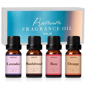 Fragrance Oil - 4 Bottles Candle Oil Scents for Candle Making | Fragrance Oils for Candle Making Scents | Candle Scent Oil for Candle Scents | Essential Oils for Candle Making