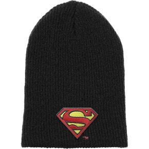 قبعة صغيرة للرجال الصغار مطرزة بشعار سوبرمان الكلاسيكي من Warner Bros، باللون الأسود in Kuwait