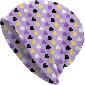 Nonbinary Pride Flag Multifunction Beanie Hat for Men Women Fashion Scarf Soft Stretch Skull Cap