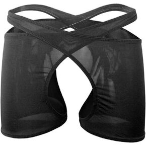 Evankin Mens Sexy Mesh Boxer Briefs Funny Underwear Low Rise Underwear Breathable Hollowed Out Boxers Assless Lingerie