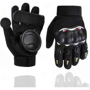 WENGINS Skateboard Gloves, Skateboard Gloves with Sliders, Longboard Downhill Slide Gloves Outdoor Skate Gloves 3 Slider Available Suitable for Beginner Advanced Players