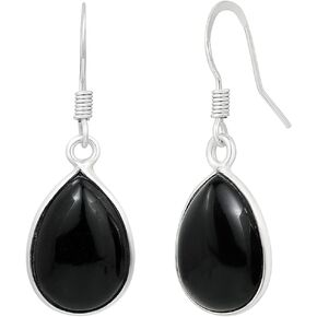 Tishavi 9.50Cts Southwestern Style Pear Shaped Natural Gemstone Teardrop Earrings For Women, Sterling Silver Birthstone Earrings Jewelry Gift For Women Mom Wife Girlfriend Sister