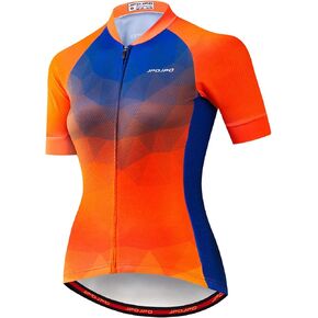 Women's Cycling Jersey Short Sleeve Biking Shirts Bike Clothing Bicycle Jacket with Pockets Breathable