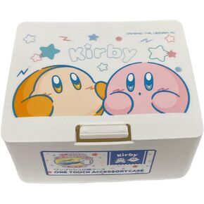 FRIEND Kirby of the Stars Cute Box with One Touch Open Lid, Makeup Case, Accessory Case, Cosmetic Case, 4.2in x 3.5in x 2.1in