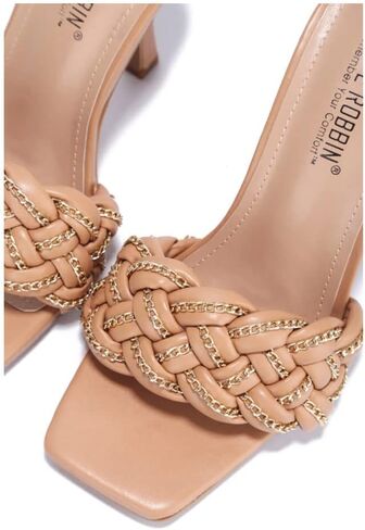 Cape Robbin Tilio Sexy Stiletto High Heels for Women, Square Open Toe Shoes Heels in Saudi Arabia