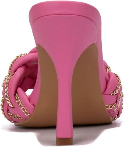 Cape Robbin Tilio Sexy Stiletto High Heels for Women, Square Open Toe Shoes Heels in Saudi Arabia