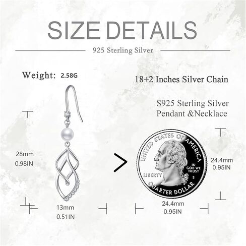 POPLYKE 925 Sterling Silver Cat Pearl Earrings, Moon Pearl Earrings, Valentine's Day Mother's Day Gift in Saudi Arabia