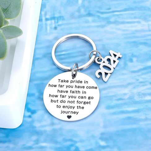 Class of 2024 Graduation Unique Gifts for Him Her Christmas Stocking Stuffer Inspirational Middle High College School for Women Men Religious Keychain Daughter Son Master Nurse Students Gift Birthday in Kuwait