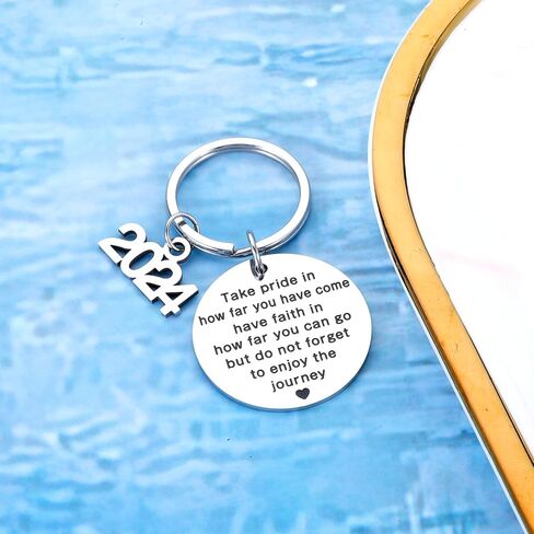 Class of 2024 Graduation Unique Gifts for Him Her Christmas Stocking Stuffer Inspirational Middle High College School for Women Men Religious Keychain Daughter Son Master Nurse Students Gift Birthday in Kuwait