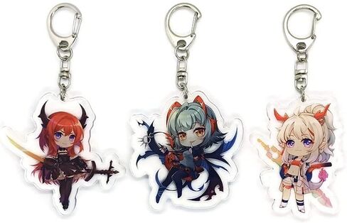 EBTY DREAMS Inc. - Set of 3 Arknights Acrylic Keychain W, Surtr, Nian, Multicolored in Saudi Arabia
