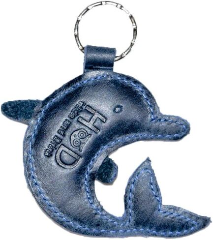 Hide & Drink, Leather Keychain Dolphin/Ring/Charm/Key Holder/Sea Animal/Ocean/Cute, Handmade Includes 101 Year Warranty :: Slate Blue in Saudi Arabia