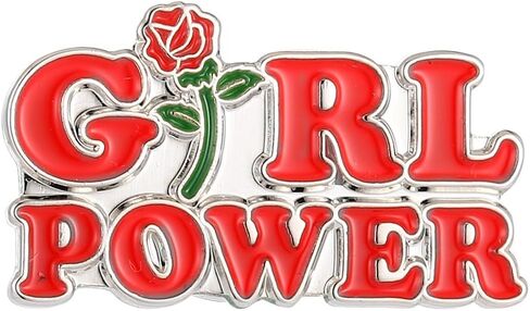 دبوس بروش نسائي نسائي نسائي من Gudeke Girl Power Red Rose Feminism in Kuwait