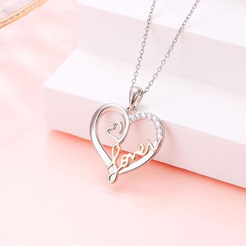 قلادة العشاق من الفضة الإسترليني ذات الطبقات قلادة على شكل قلب لمحبي الموسيقى هدايا مستوحاة من هدايا المعجبين مجوهرات الزي للحفلات الموسيقية in Kuwait