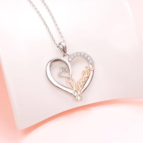 قلادة العشاق من الفضة الإسترليني ذات الطبقات قلادة على شكل قلب لمحبي الموسيقى هدايا مستوحاة من هدايا المعجبين مجوهرات الزي للحفلات الموسيقية in Kuwait