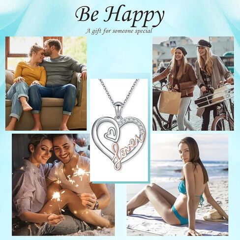 قلادة العشاق من الفضة الإسترليني ذات الطبقات قلادة على شكل قلب لمحبي الموسيقى هدايا مستوحاة من هدايا المعجبين مجوهرات الزي للحفلات الموسيقية in Kuwait