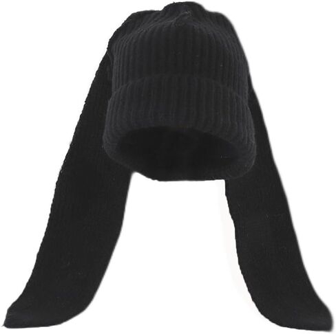 Women Men Cute Long Ears Bunny Beanie Funny Hat Knit Hats Fluffy Winter Cap Warm Knit Rabbit Crochet Skull Cap in Saudi Arabia