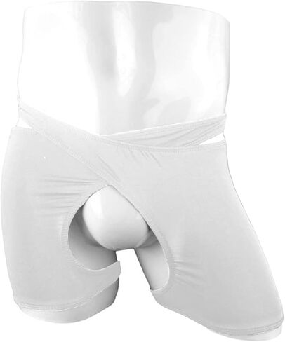 Evankin Mens Sexy Mesh Boxer Briefs Funny Underwear Low Rise Underwear Breathable Hollowed Out Boxers Assless Lingerie in Saudi Arabia